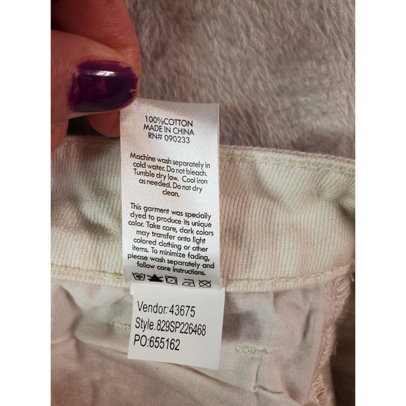 PacSun Mom Short Women Size 25 Cream Tan Denim Cotton 5-Pocket Design Light Wash - Picture 10 of 11